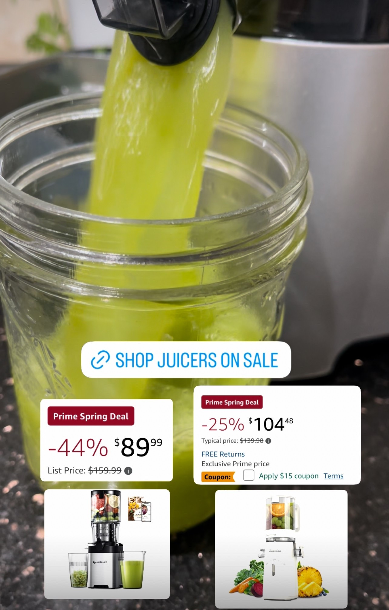 Shop cold press juicers during the Amazon Big Spring Sale. Sale prices shown at checkout  

#LTKActive #LTKFindsUnder100 #LTKSaleAlert