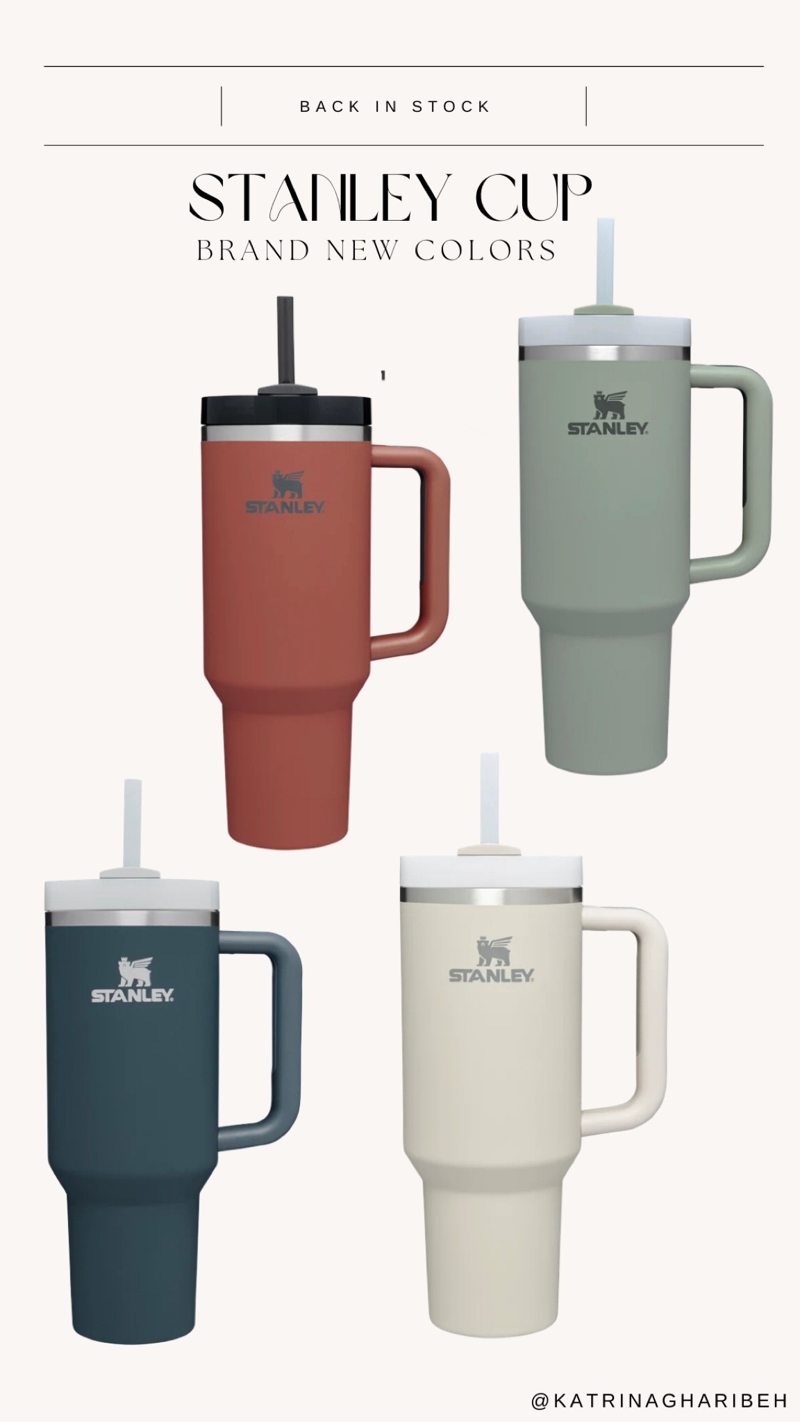 Stanley Cups back in stock with NEW COLORS 

#LTKHoliday #LTKunder100 #LTKSeasonal