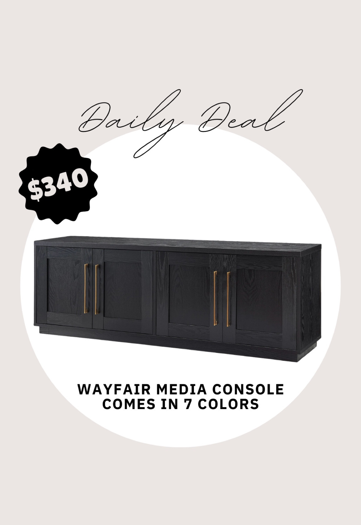 Wayfair media console under $350! Comes in 7 colors and has so many good reviews! 

#LTKHome