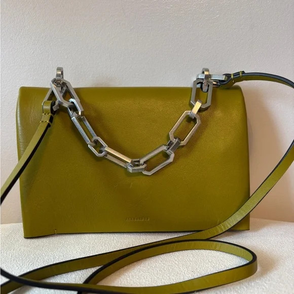 AllSaints Yua Leather Removable Chain Clutch Bag | Poshmark