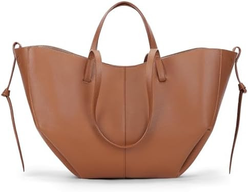 Juoxeepy Work Bag Faux Leather Tote Bag for Women Trendy Handbag Purse Fall Shoulder Bag with Mag... | Amazon (US)