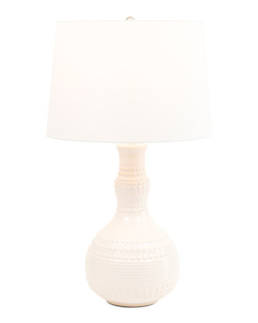 28in Droplet Textured Ceramic Table Lamp | TJ Maxx