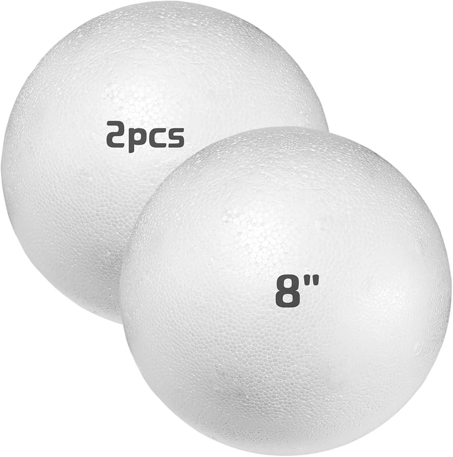 Large Styrofoam Balls 8 Inch,2PC White Foam Balls for Crafts, Giant Foam Balls Smooth Solid Round... | Amazon (US)