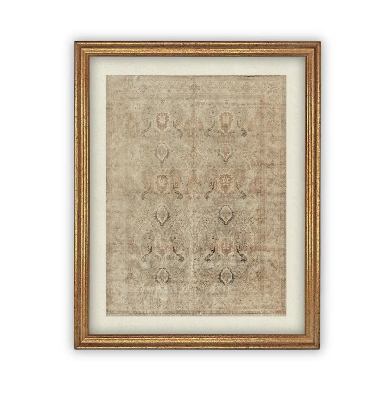 Vintage Framed Canvas Art // Framed Vintage Print // Vintage Painting // Neutral Tapestry Art // ... | Etsy (US)