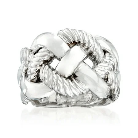 Ross-Simons Italian Sterling Silver Wide Braided Ring | Walmart (US)