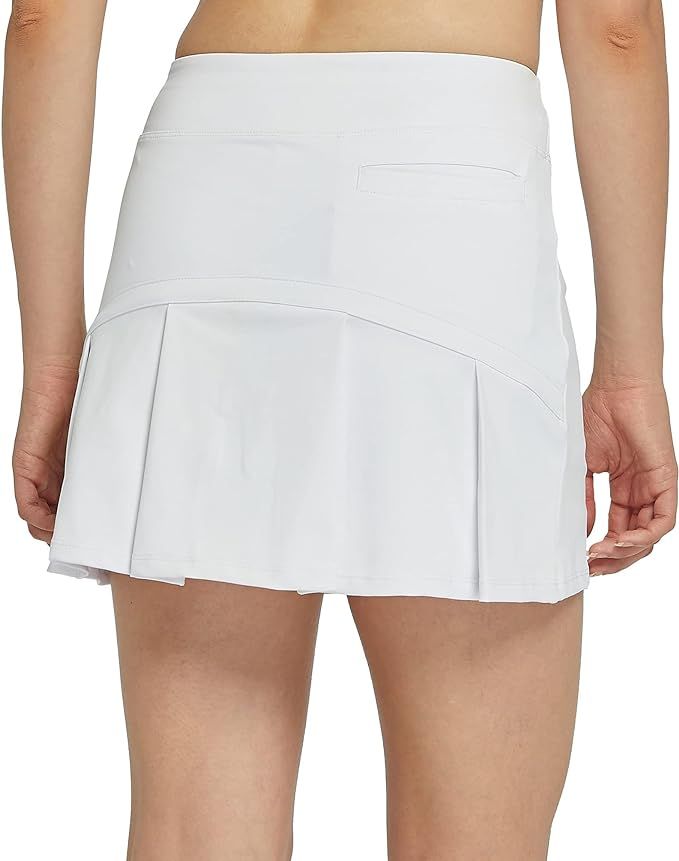 Cityoung Women's Athletic Pleated Golf Skirt with Shorts Pockets Running Tennis Workout Skorts | Amazon (US)