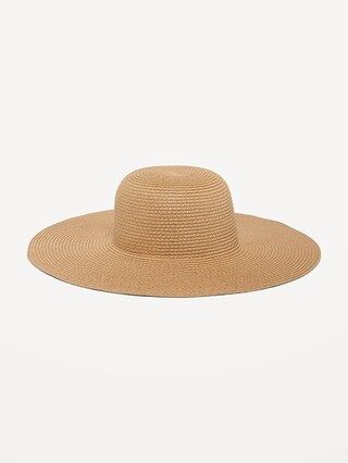 Wide-Brim Straw Sun Hat for Women | Old Navy (US)