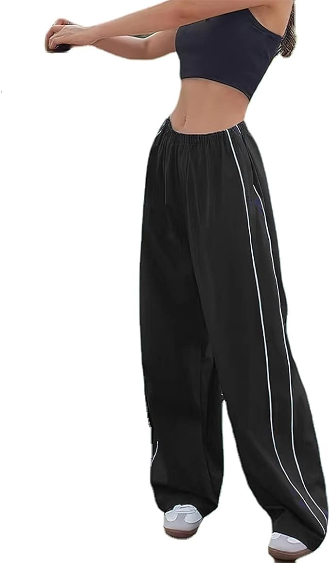 XPONNI Women's Baggy Y2K Parachute Pants | Amazon (US)