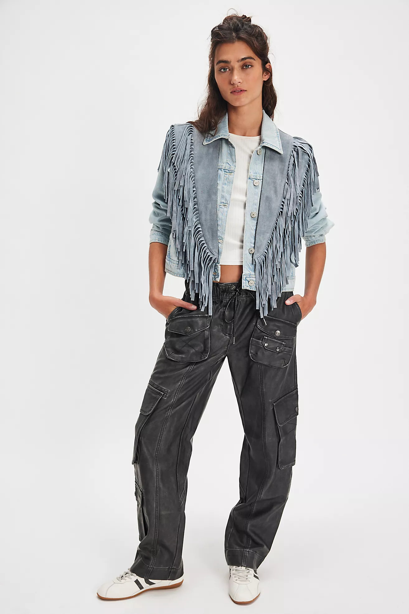 Understated Leather Wide Eyes Suede Fringe Collar | Free People (Global - UK&FR Excluded)