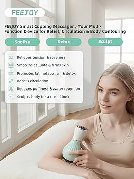 Electric Lymphatic Drainage Massager with Pulse Therapy & Heat – 12-Level Cupping Massage Devic... | Amazon (US)