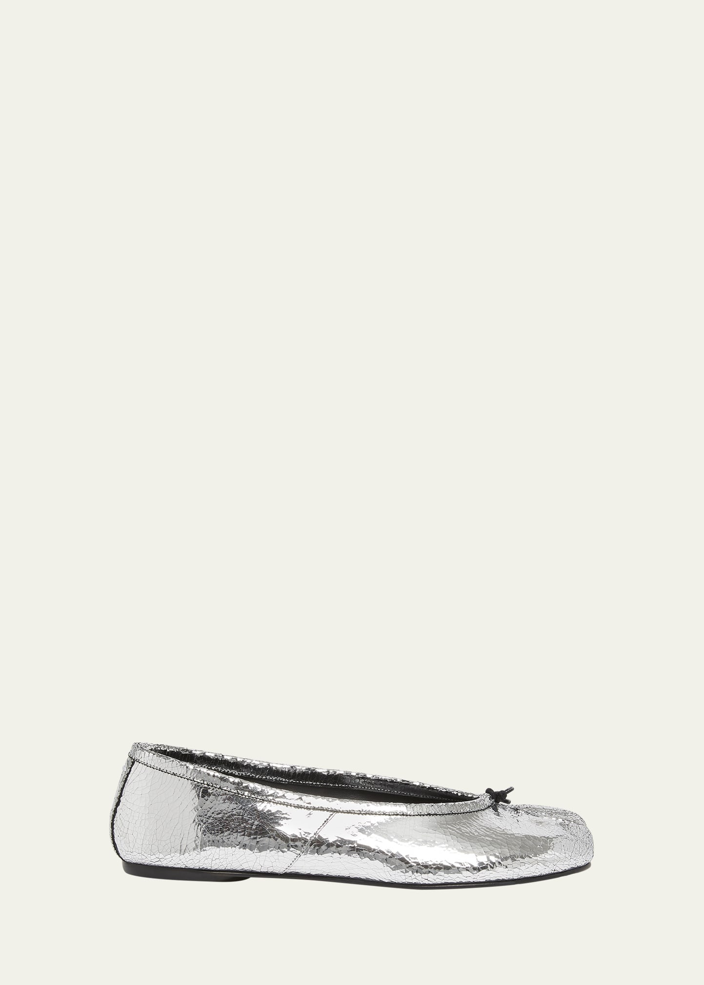 Maison Margiela Tabi Metallic Split-Toe Ballerina Flats | Bergdorf Goodman
