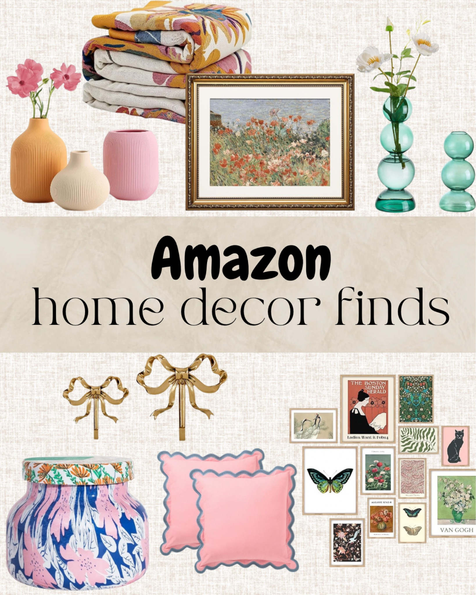 Anthropologie looks for less from Amazon! 
Anthro, anthropologie, anthropology home, amazon home decor, eclectic home decor, dorm room decor, teen girl room decor, bedroom decor, wall decor, throw pillow, funky home decor, colorful home decor, maximalist home decor, vases, look a likes, save vs splurge, bedroom mood board 

#LTKFindsUnder50 #LTKHome #LTKU