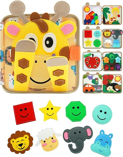 Busy Book for Toddlers 1-3, Montessori Toys for 1 Year Old, Kids Travel Toys, Educational Activit... | Amazon (US)