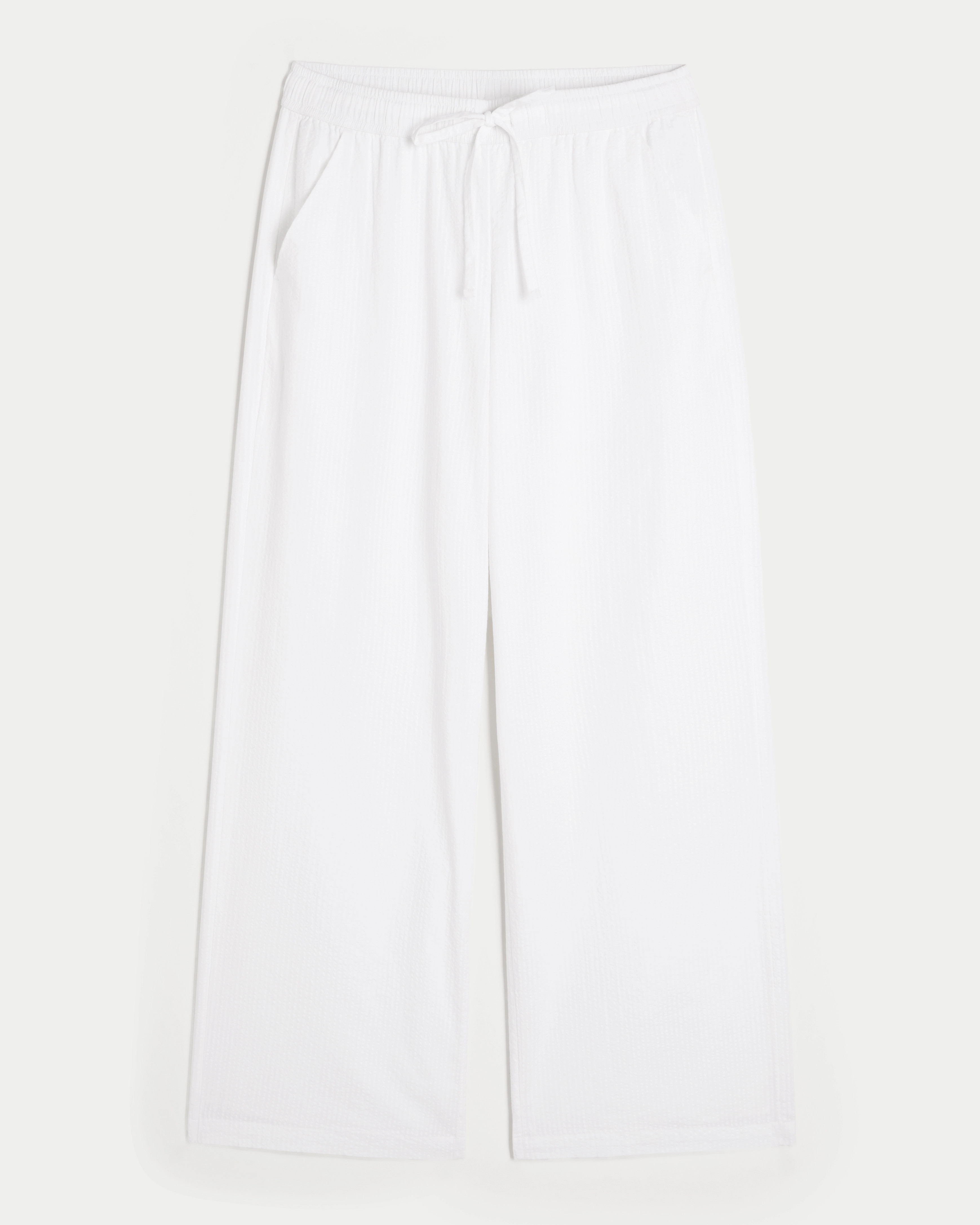 Seersucker Baggy Pull-On Pants | Hollister (US)