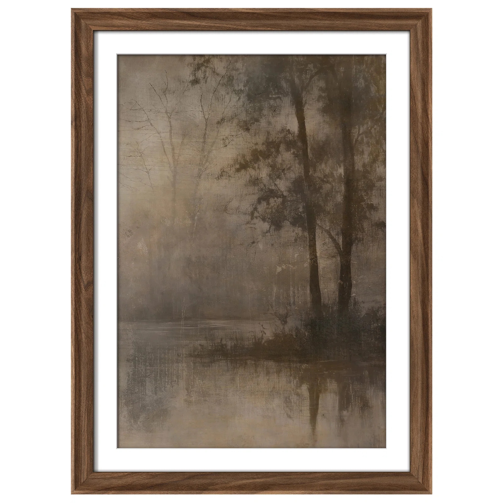Framed Wall Art Vintage Antique Classic for Bedroom - 26"x36" Brown | Wayfair North America