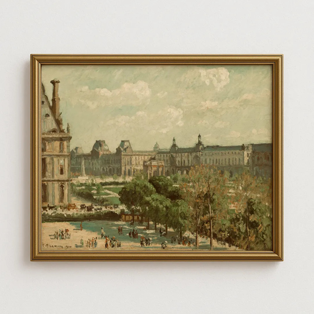 Vintage Paris Garden Painting, Classic European Decor, French Architecture Wall Art, Historical C... | Etsy (US)