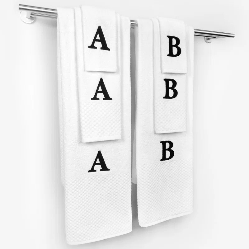 Mrs. Personalized  3 Piece 100% Cotton Towel Set | Wayfair North America