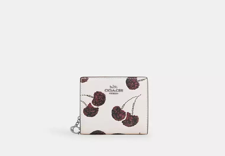 Snap Wallet With Cherry Print | Coach Outlet US