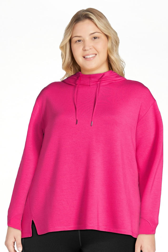 Athletic Works Women's French Terry Mock Neck Hoodie, Sizes XS-XXXL | Walmart (US)