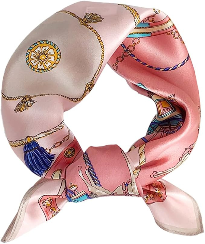 Mulberry Silk Scarfs Neck Scarf 21"x21" Small Square Scarfs hair scarf bandana for Women Gift Pac... | Amazon (US)