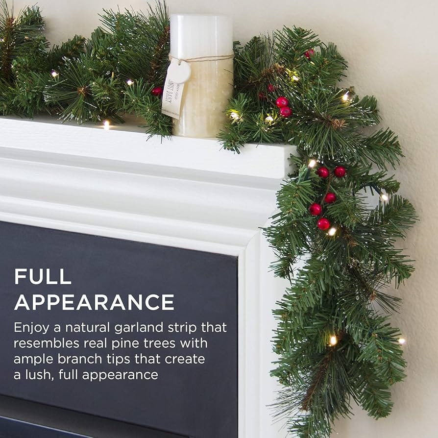 Best Choice Products 9ft Pre-Lit Holiday Pre-Decorated Christmas Garland for Stairs, Fireplace, Deco | Amazon (US)