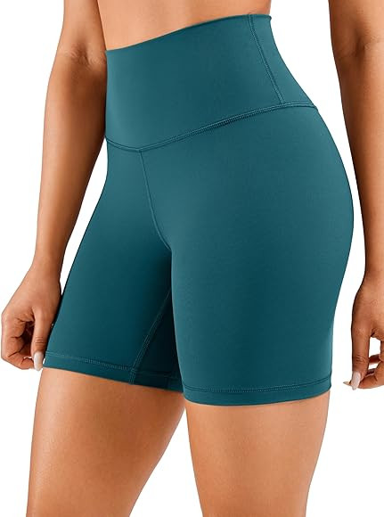 CRZ YOGA Women's Naked Feeling Biker Shorts - 6 Inches High Waist Yoga Workout Running Gym Spande... | Amazon (US)