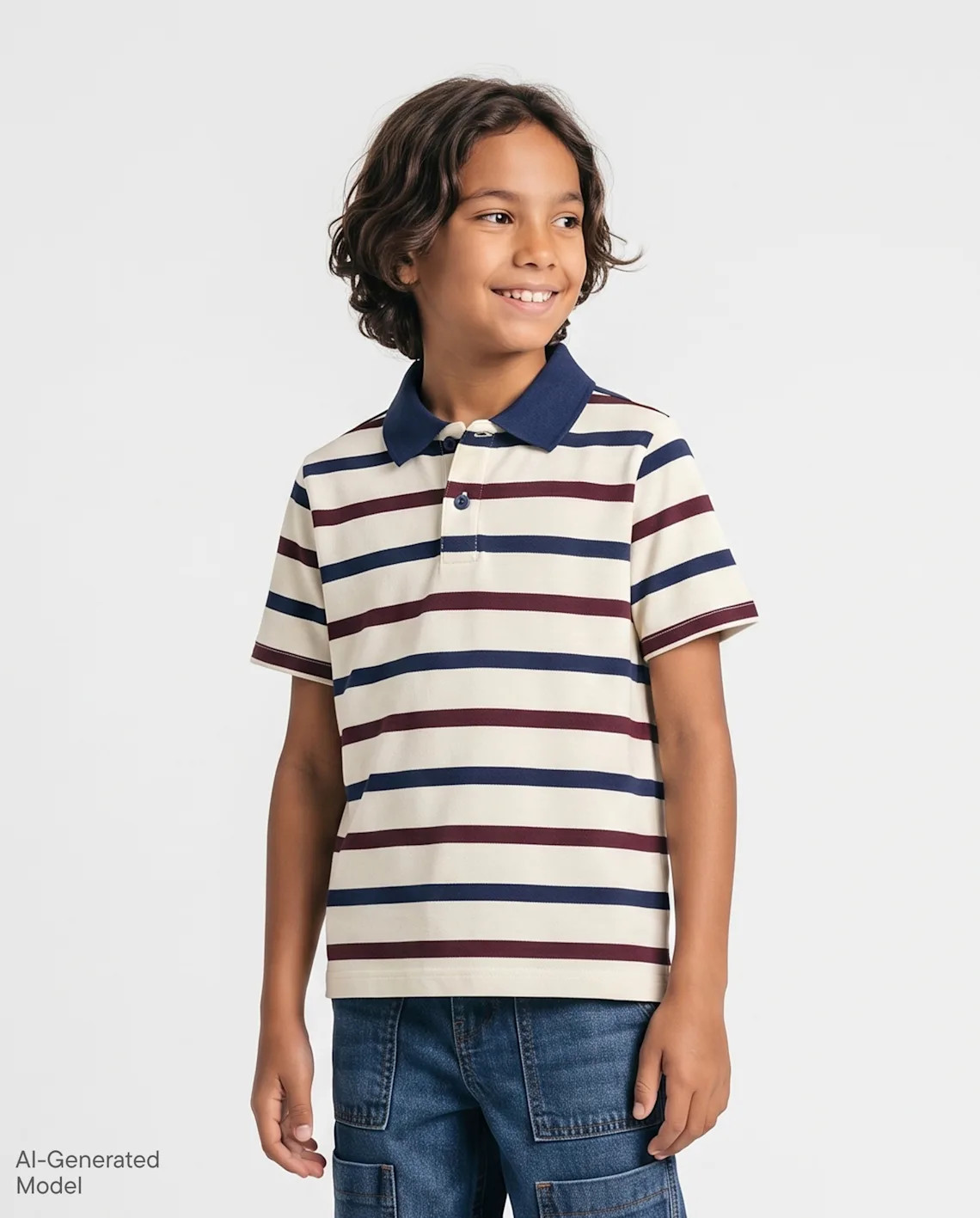 Boys Striped Soft Pique Polo - cream | The Children's Place
