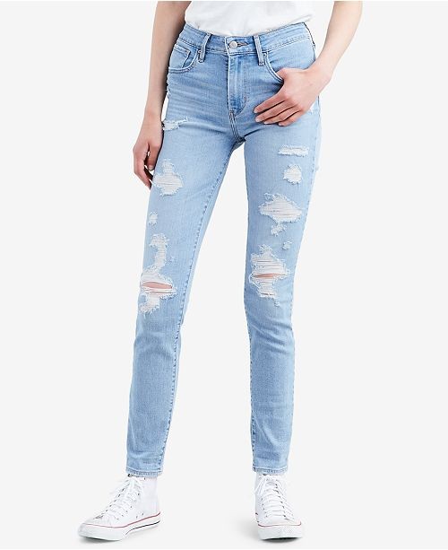 Levi's 721 High-Rise Ripped Skinny Jeans & Reviews - Jeans - Juniors - Macy's | Macys (US)
