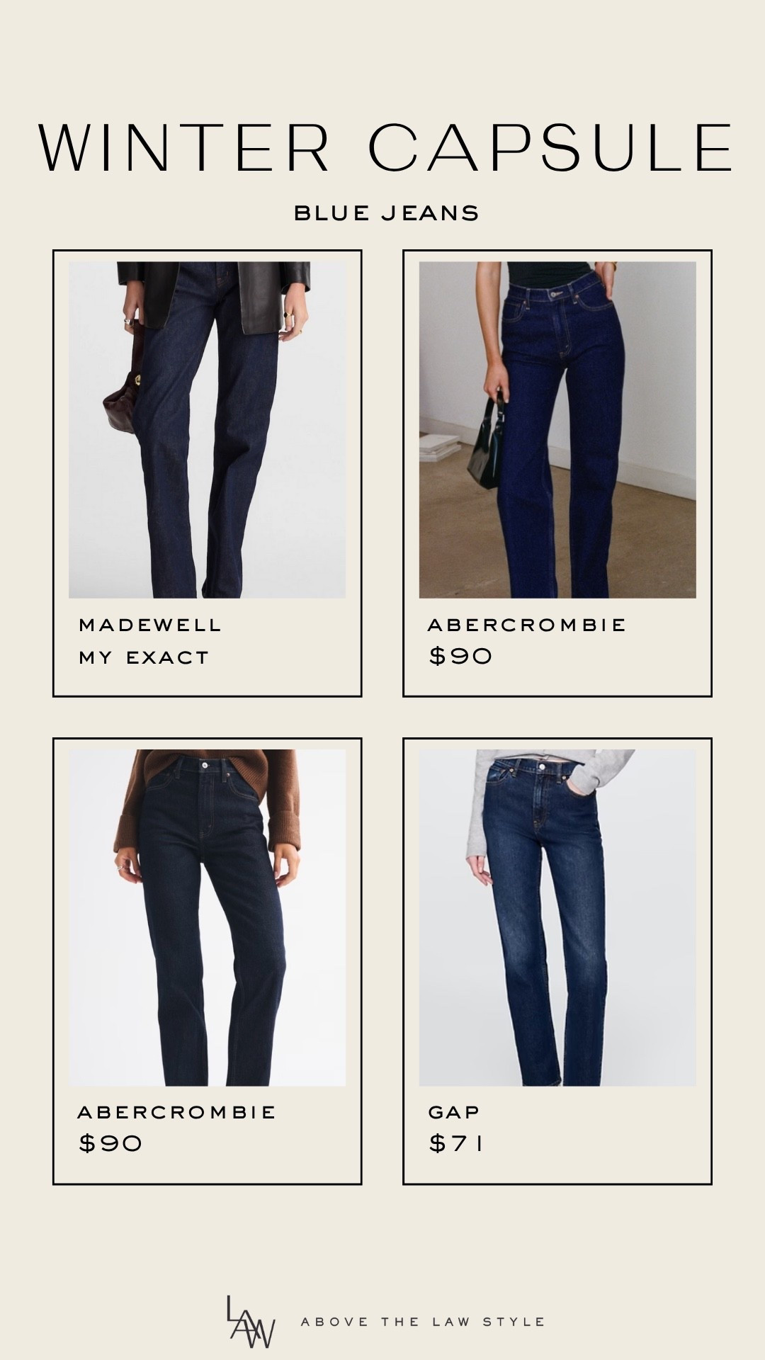 Winter Capsule: Blue Jeans

#LTKFindsUnder50 #LTKStyleTip #LTKFindsUnder100