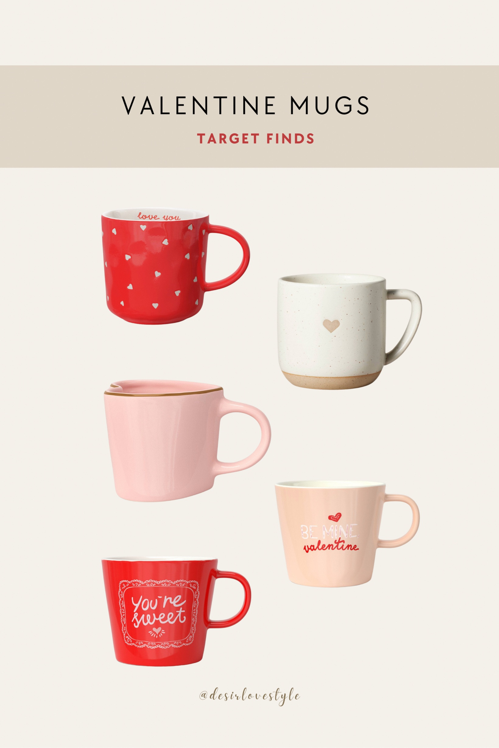 Valentine’s Day mugs at Target!! #valentinesday #target 



#LTKHoliday #LTKhome #LTKparties