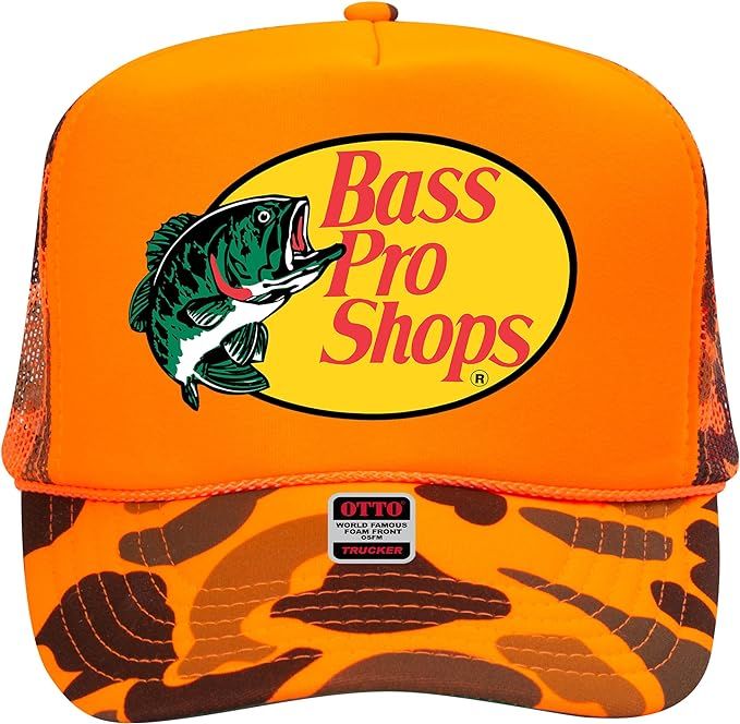 Bass Original Fishing Pro Foam Trucker Hat - Vintage Graphic Snapback Hat for Men and Women | Amazon (US)