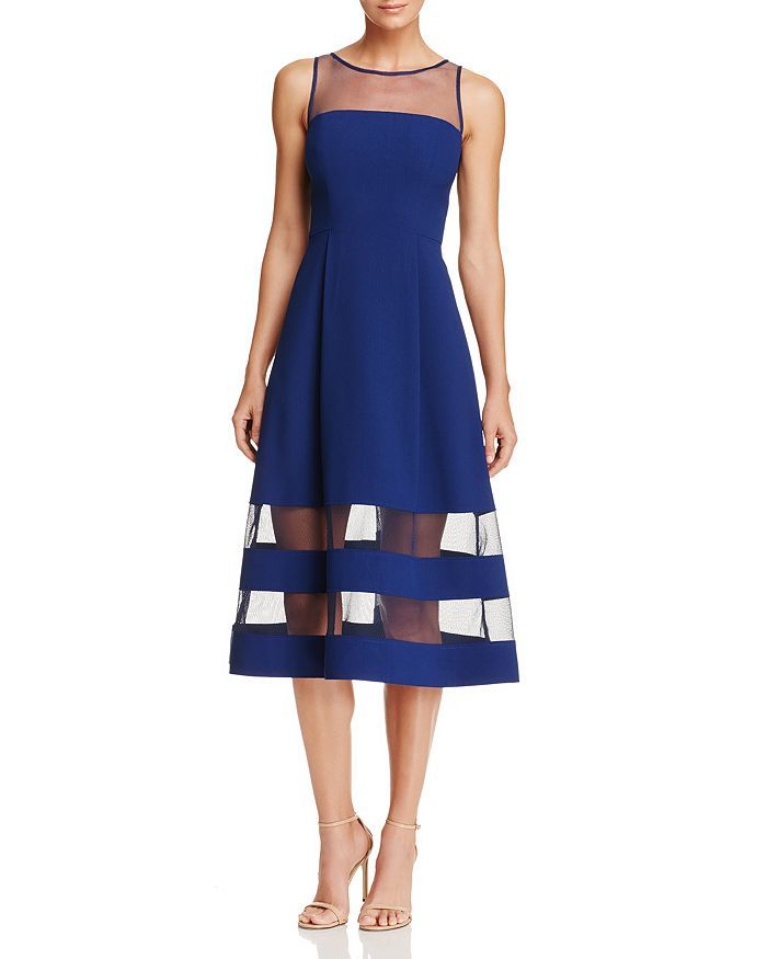 Illusion Fit-and-Flare Dress | Bloomingdale's (US)