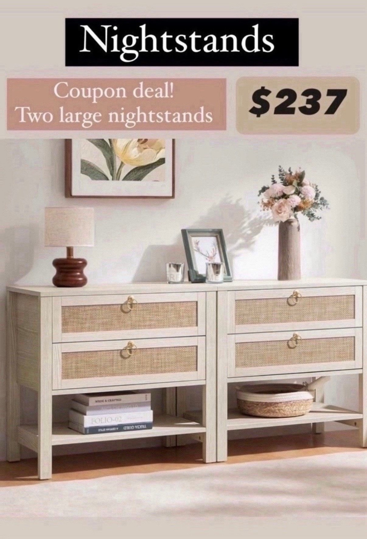 amazon nightstands 
rattan nightstand 
nightstand dresser with drawers neutral bedroom furniture