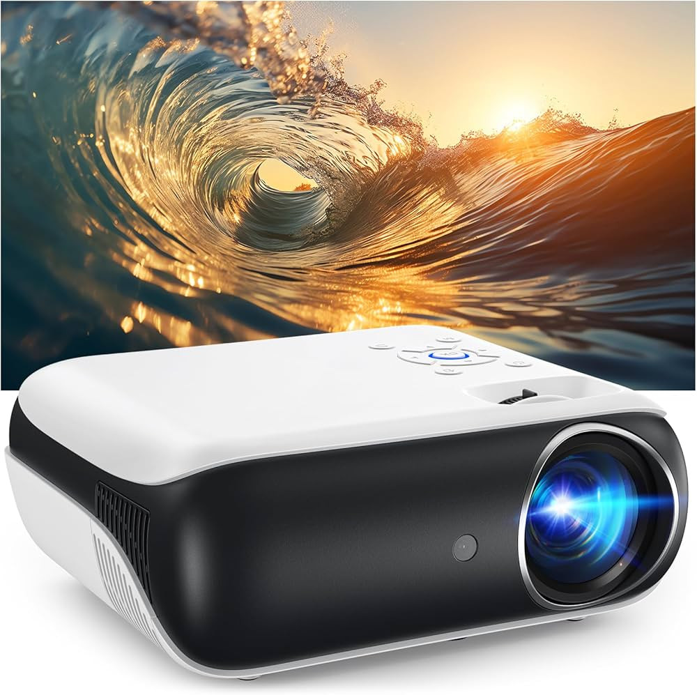 HAPPRUN Projector, Native 1080P Bluetooth Projector, Portable Outdoor Movie Projector, Full HD Mi... | Amazon (US)