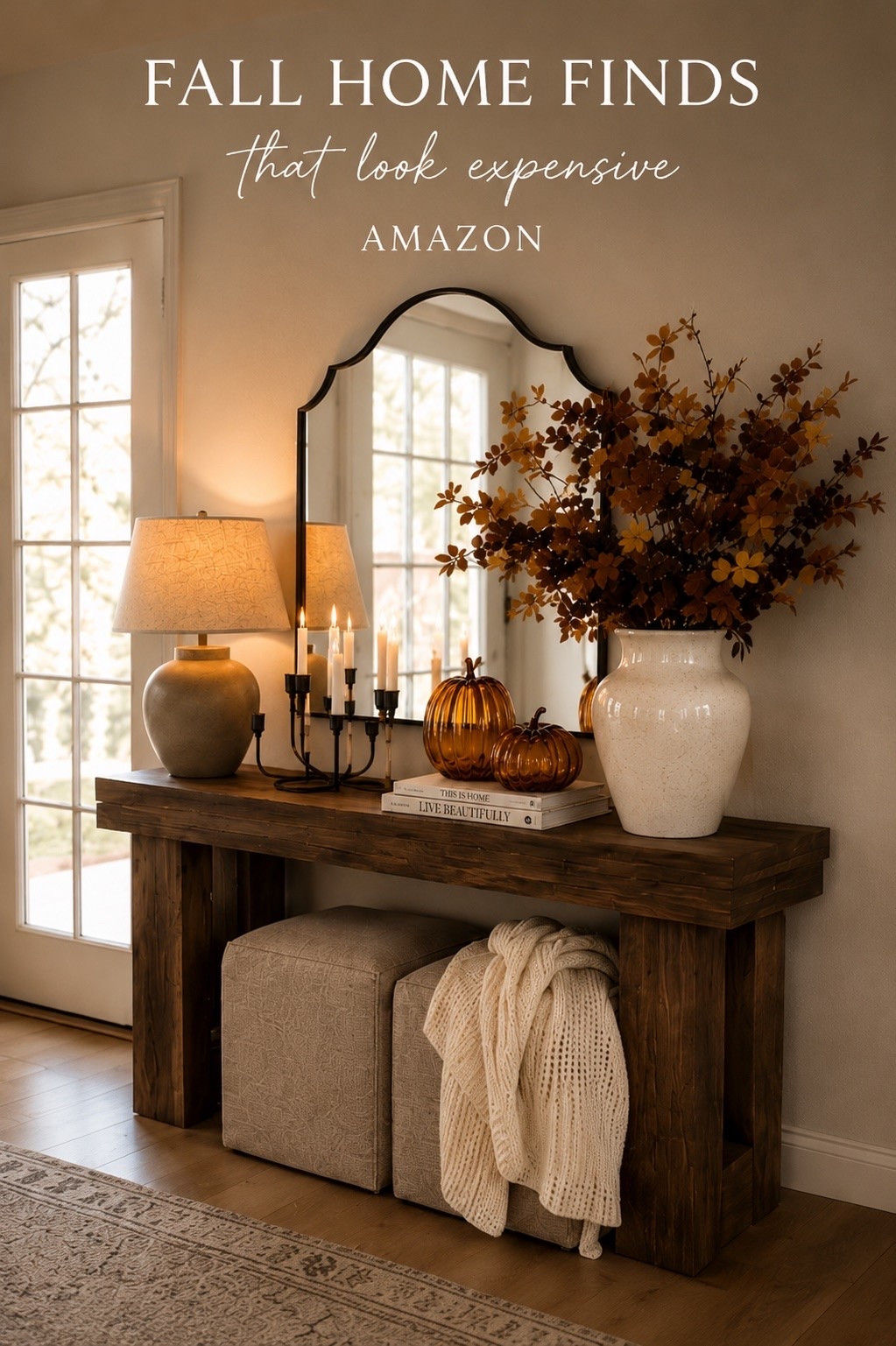 The easiest little fall refresh 🍁 A few warm-toned stems, cozy textures, amber accents, and suddenly the whole space feels ready for fall. Everything linked!

#LTKSaleAlert #LTKootd #LTKSeasonal