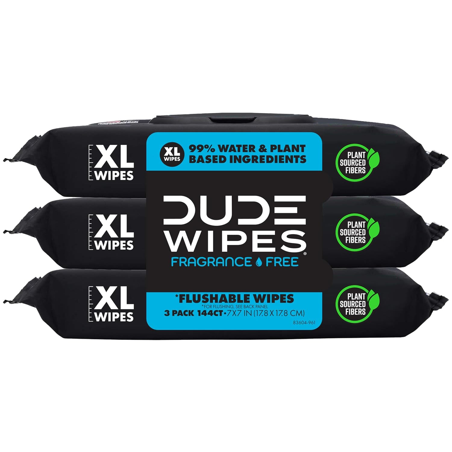 DUDE Wipes Unscented Adult Flushable Wet Wipes, Sensitive Skin, 144 Count | Amazon (US)