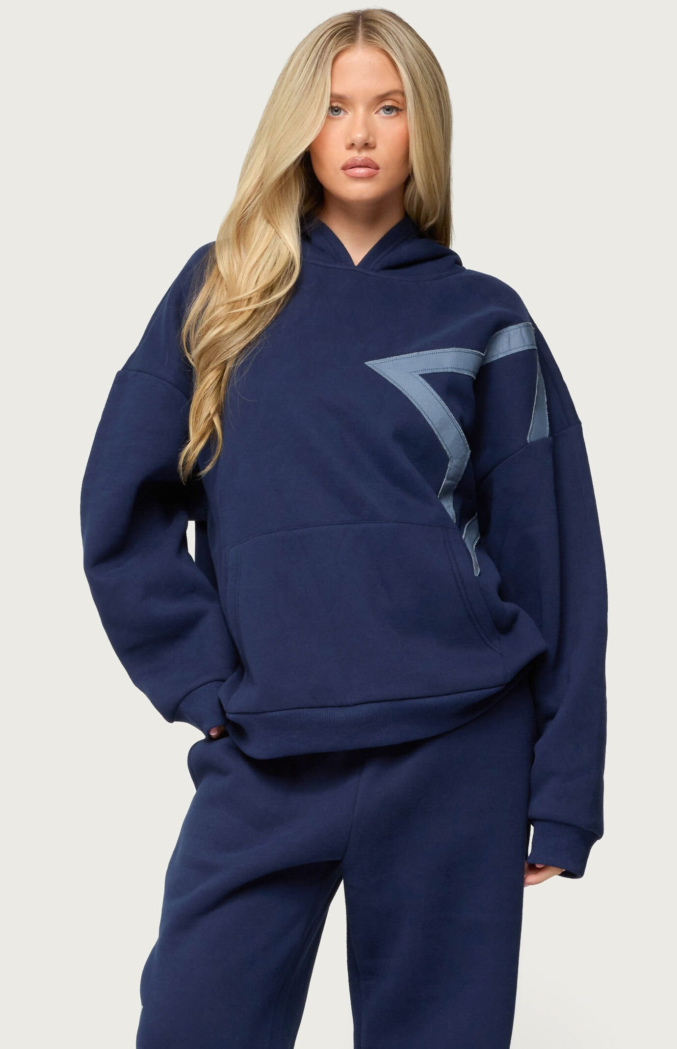 Edikted Women's Starly Oversized Hoodie in Navy - Size XL | PacSun