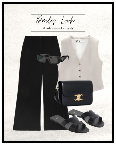 Simple spring outfit idea, chic spring outfit, minimal spring outfit, classic spring style, waistcoat look, stone waistcoat, black trousers look, simple styling, chic look, spring workwear 

#LTKeurope #LTKunder50 #LTKworkwear