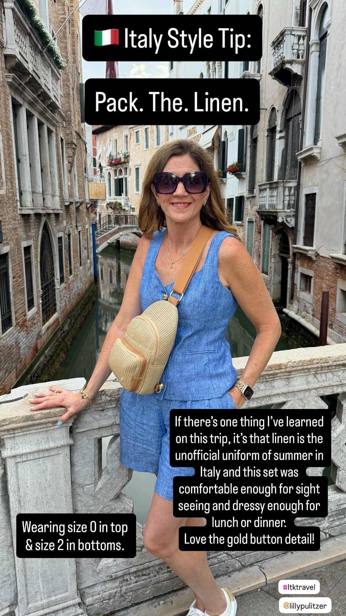Linen Clothing

🇮🇹 When in Italy… wear linen.

If there’s one thing I’ve learned on this trip, it’s that linen is the unofficial uniform of summer in Italy.

This matching linen set has been one of my favorite outfits of the trip—lightweight enough for warm afternoons, comfortable for miles of walking, and polished enough to transition from sightseeing to dinner.

The gold button details give it a little extra something, and the soft blue color felt right at home among the canals of Venice. 💙

#VeniceItaly #ItalyTravel #EuropeanSummer #LinenStyle #TravelStyle #VacationStyle #ResortWear #SummerFashion #TravelWardrobe #VeniceCanals #OOTD #WomenOver50Style #FashionOver50 #MediterraneanStyle #TravelInStyle #ItalianSummer #VeniceLife #VacationOutfit #ltksalealert 

Linen Set
Venice Italy
Italy Travel Style
European Summer
Linen Outfit
Travel Fashion
Vacation Style
Resort Wear
Women Over 50 Style
Venice Outfit

Linked all my favorite linen pieces below to get you ready for an European summer.

#LTKSeasonal #LTKOver40 #LTKTravel