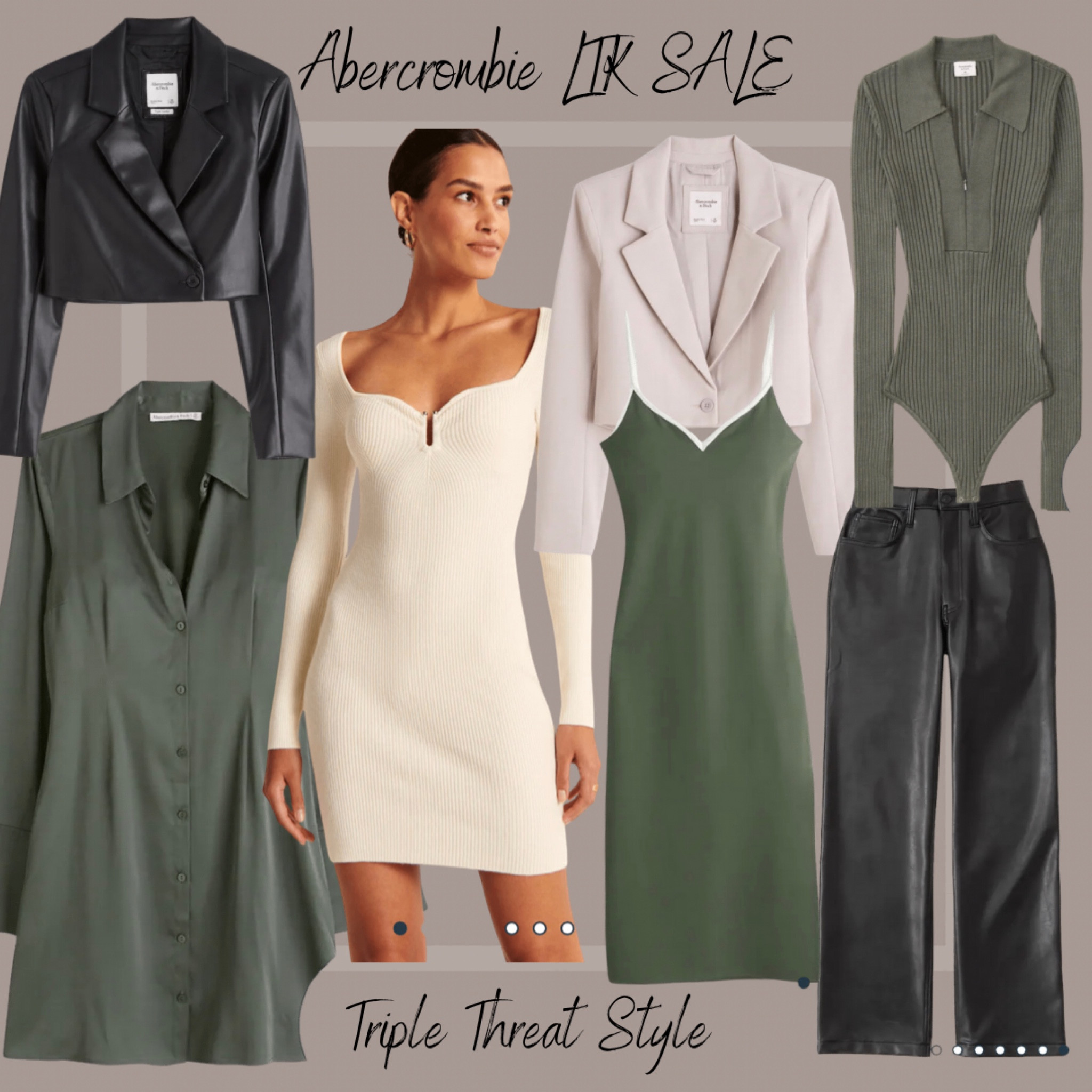 Shut my Abercrombie picks For the LTK cell. You can use promo code AFLTK For 25% off everything, or copy and paste the promo code and paste it into the discount code field upon check out. 

I wear a small or extra small and everything. 

#LTKunder100 #LTKsalealert #LTKstyletip