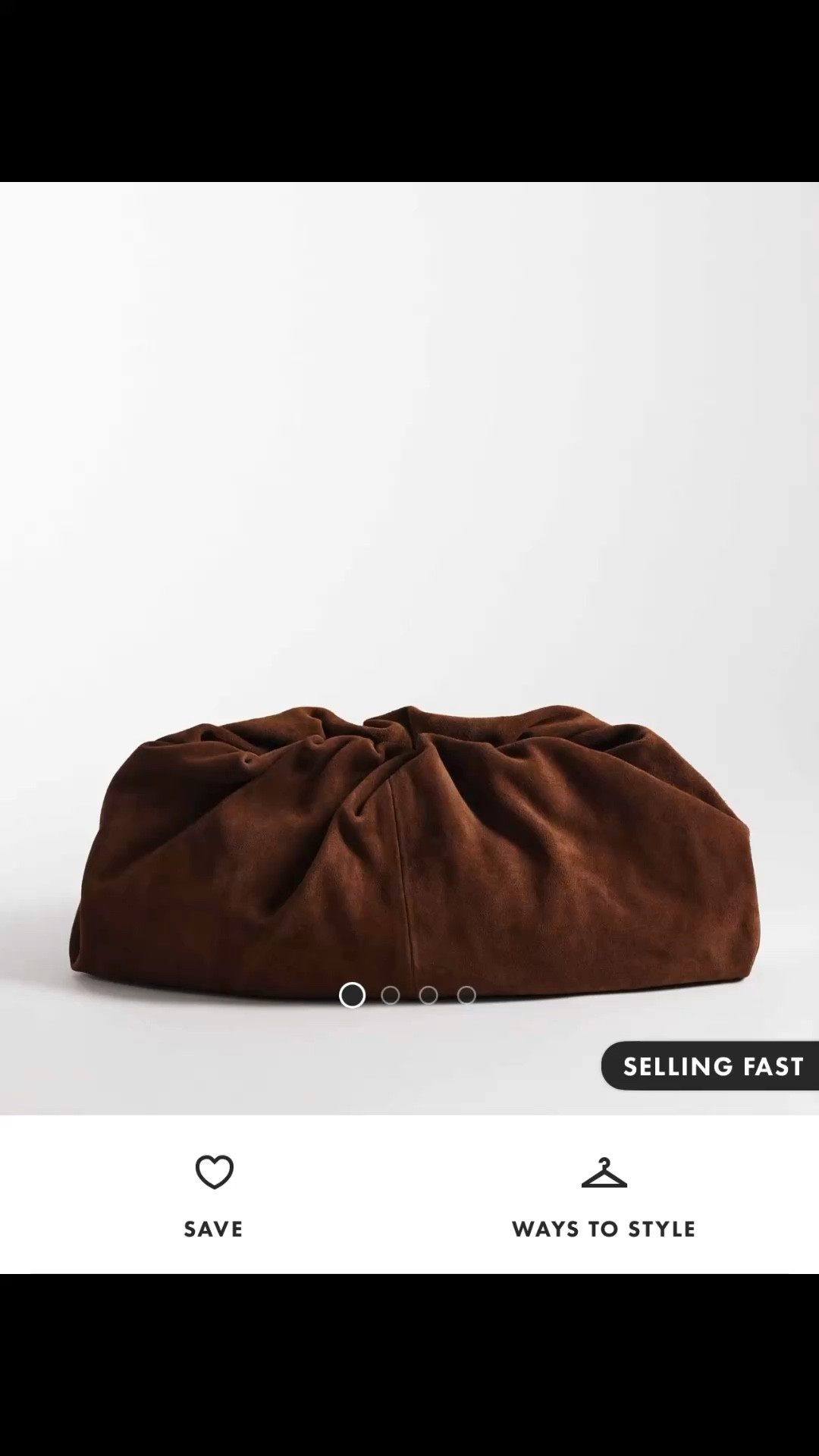 The chocolate leather clutch is in stock and under $60. I already had the pink one. 