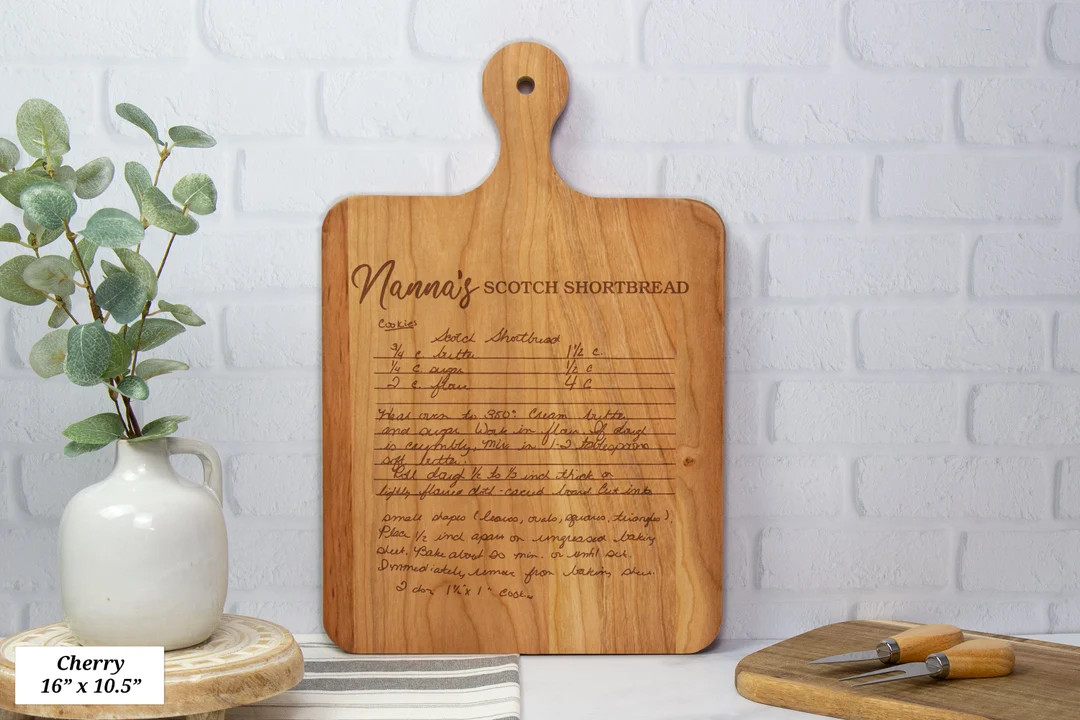 Handwritten Recipe Cutting Board, Personalized Cutting Boards, Engraved Cutting Board With Recipe... | Etsy (US)