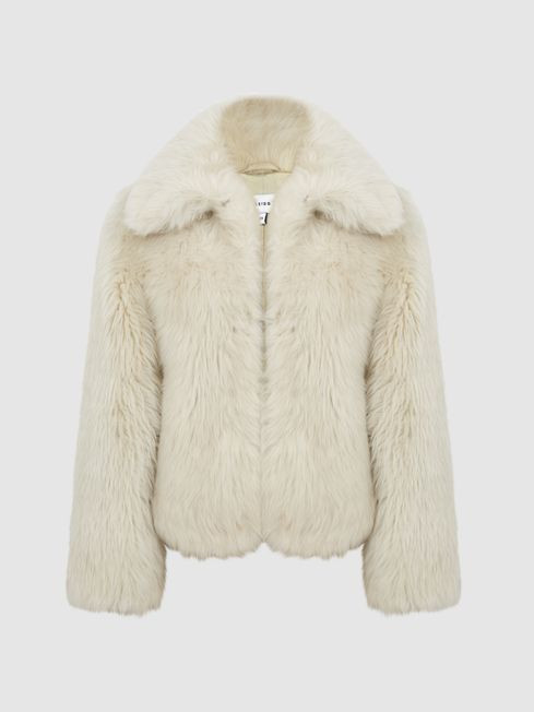 Short Shearling Jacket | Reiss US