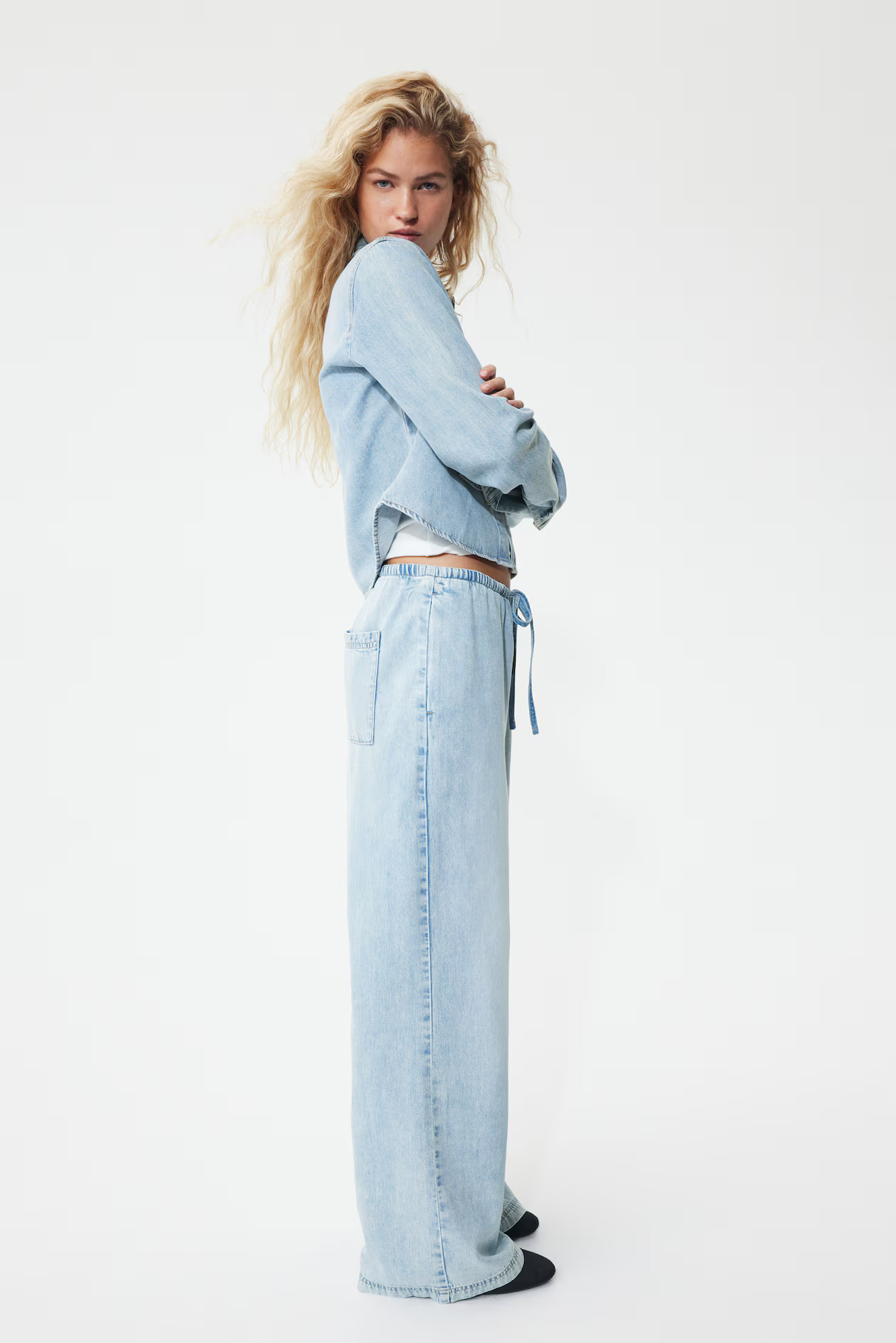 Denim Drawstring Pants | H&M (US + CA)