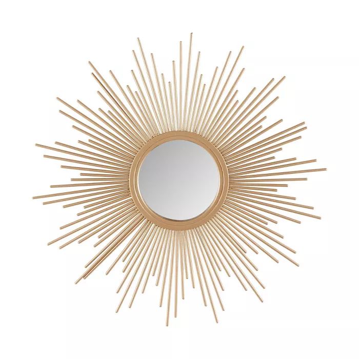 Fiore Sunburst Decorative Wall Mirror Gold | Target