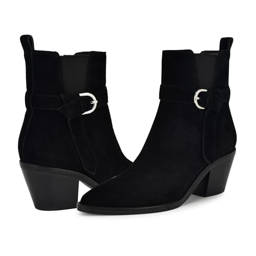 Nine West Women's Lemone Bootie, Black Suede 001, 9.5 | Amazon (US)