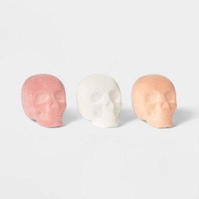 Shop all Hyde & EEK! Boutique3pk Bootiful Flocked Skulls Halloween Decorative Sculpture Set - Hyd... | Target