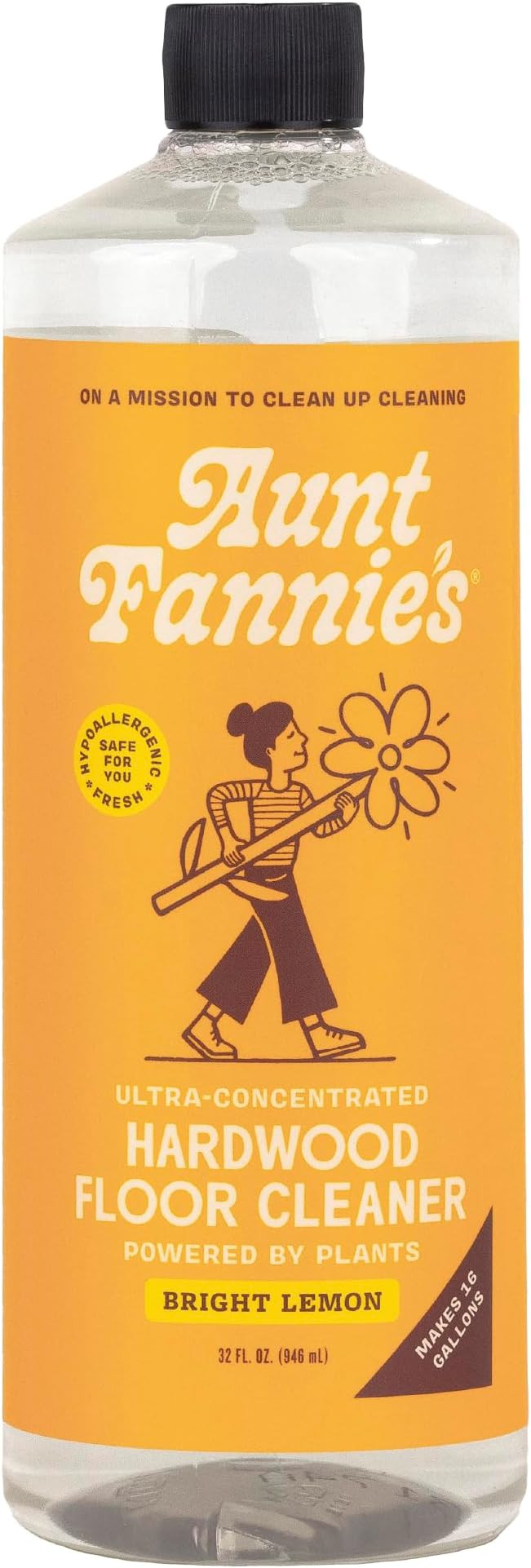 Aunt Fannie's Ultra Concentrated Hardwood Floor Cleaner, Vinegar-Free Plant Based Hardwood Floor ... | Amazon (US)