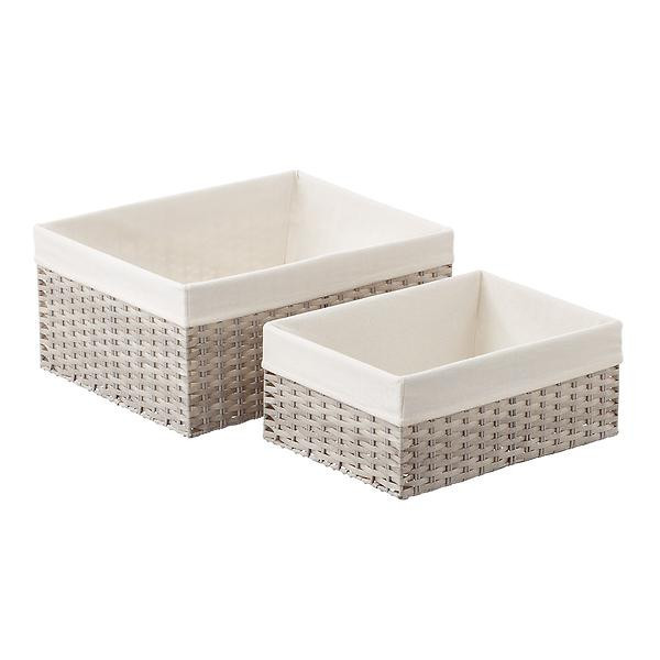Montauk Woven Rectangular Storage Bins | The Container Store