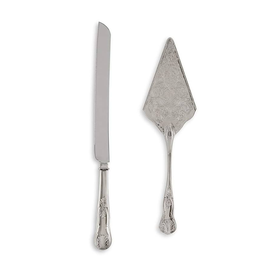 Vintage Inspired Silver Cake Knife and Server Style 9530 | Amazon (US)